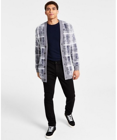 Men's Julio Regular-Fit Plaid Cardigan Blue $12.69 Sweaters