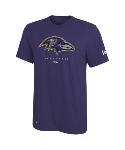 Men's Purple Baltimore Ravens Combine Authentic Ball Logo T-shirt $19.37 T-Shirts