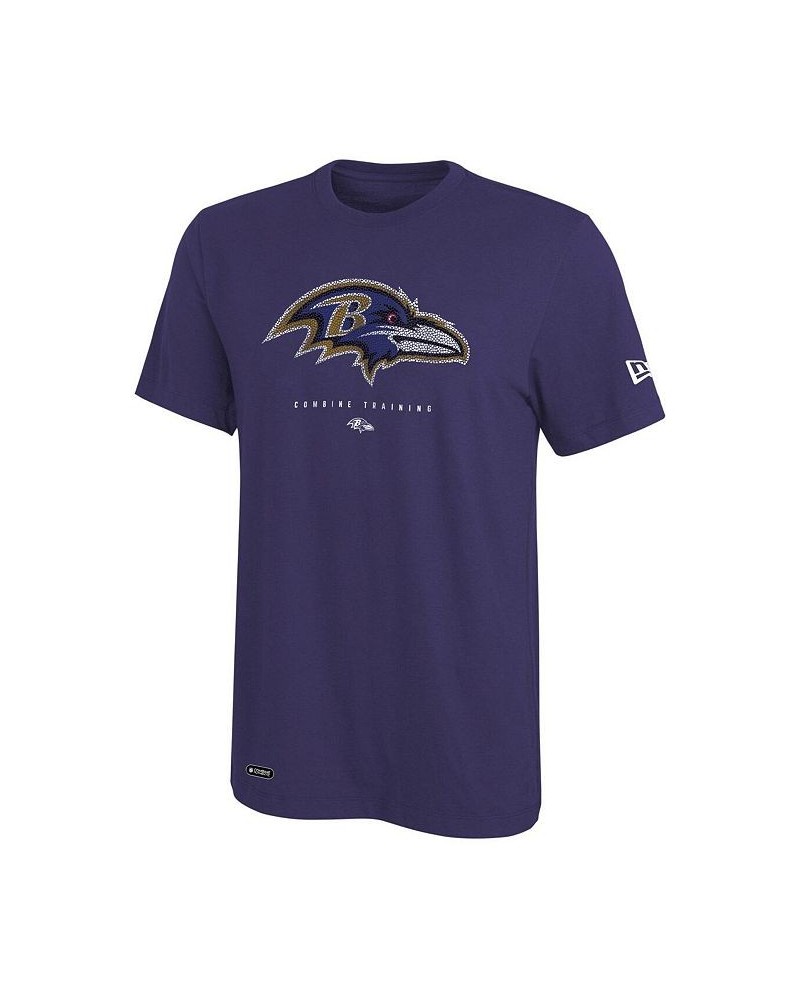 Men's Purple Baltimore Ravens Combine Authentic Ball Logo T-shirt $19.37 T-Shirts