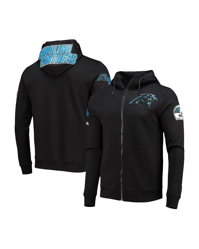 Men's Black Carolina Panthers 4-Hit Full-Zip Hoodie $39.00 Sweatshirt