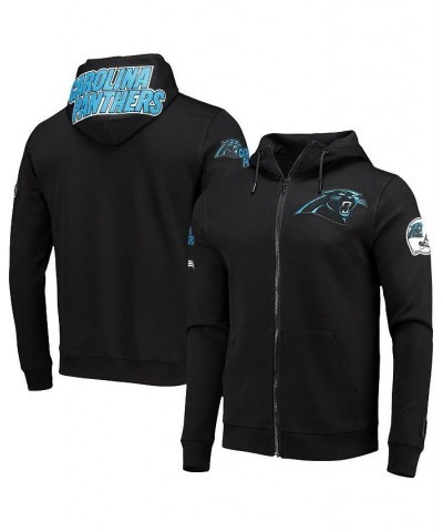 Men's Black Carolina Panthers 4-Hit Full-Zip Hoodie $39.00 Sweatshirt