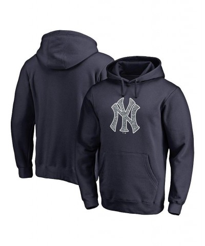 Men's Branded Navy New York Yankees Static Logo Pullover Hoodie $30.80 Sweatshirt