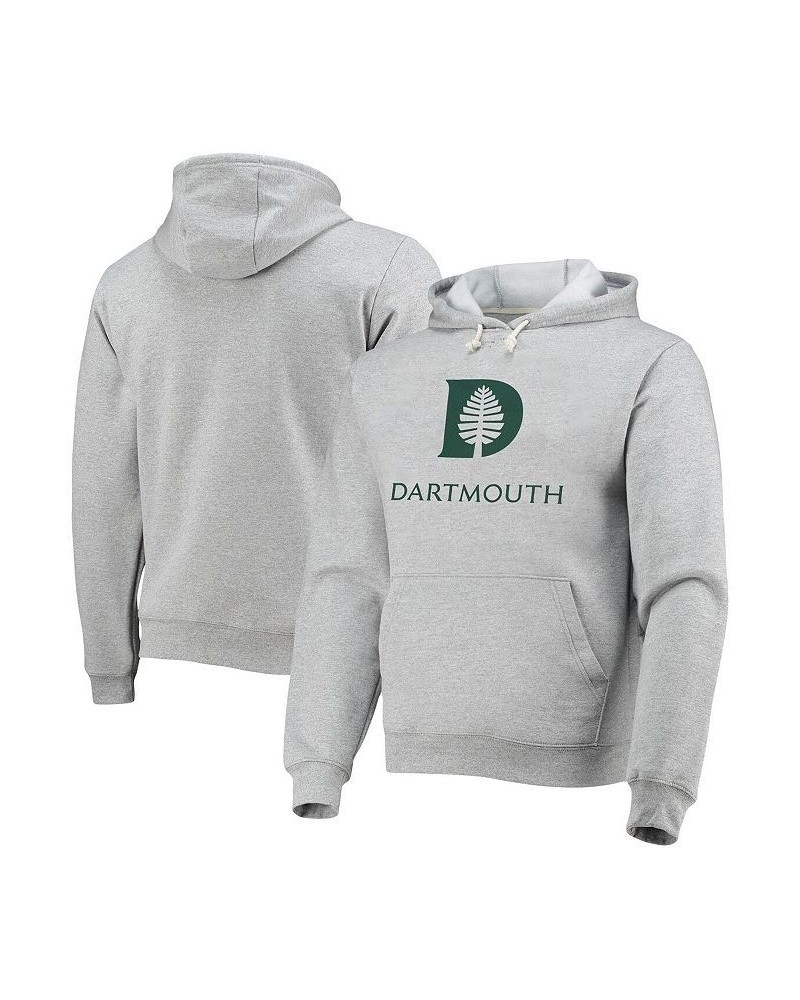 Men's Heathered Gray Dartmouth Big Green Seal Neuvo Essential Fleece Pullover Hoodie $39.74 Sweatshirt