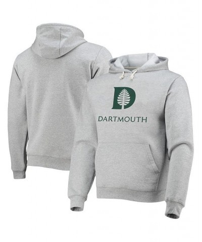 Men's Heathered Gray Dartmouth Big Green Seal Neuvo Essential Fleece Pullover Hoodie $39.74 Sweatshirt