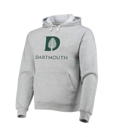 Men's Heathered Gray Dartmouth Big Green Seal Neuvo Essential Fleece Pullover Hoodie $39.74 Sweatshirt