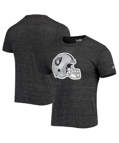 Men's Black Las Vegas Raiders Helmet Logo Tri-Blend T-shirt $19.19 T-Shirts