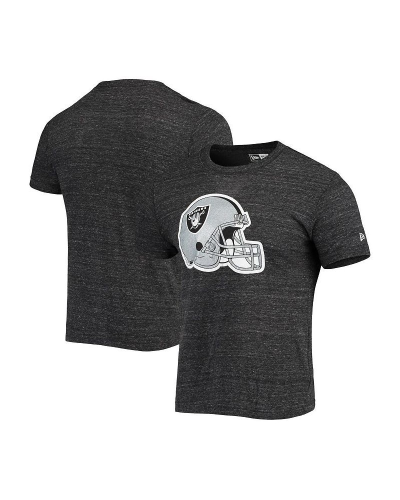 Men's Black Las Vegas Raiders Helmet Logo Tri-Blend T-shirt $19.19 T-Shirts