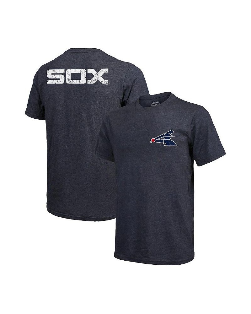 Men's Navy Chicago White Sox Throwback Logo Tri-Blend T-shirt $23.65 T-Shirts