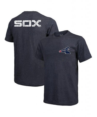 Men's Navy Chicago White Sox Throwback Logo Tri-Blend T-shirt $23.65 T-Shirts