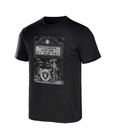 Men's NFL x Darius Rucker Collection by Black Las Vegas Raiders Band T-shirt $15.12 T-Shirts