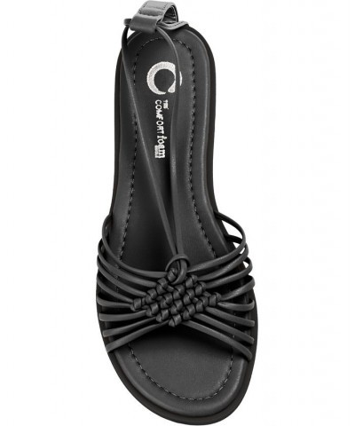 Women's Jess Tie-Up Sandals Black $36.80 Shoes