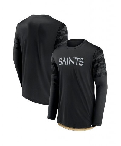 Men's Branded Black, Gold New Orleans Saints Square Off Long Sleeve T-shirt $25.43 T-Shirts