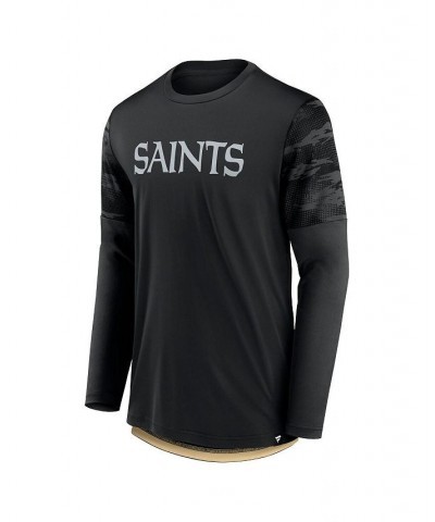 Men's Branded Black, Gold New Orleans Saints Square Off Long Sleeve T-shirt $25.43 T-Shirts