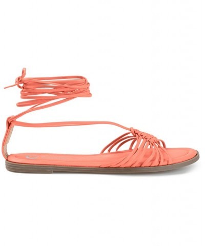 Women's Jess Tie-Up Sandals Black $36.80 Shoes