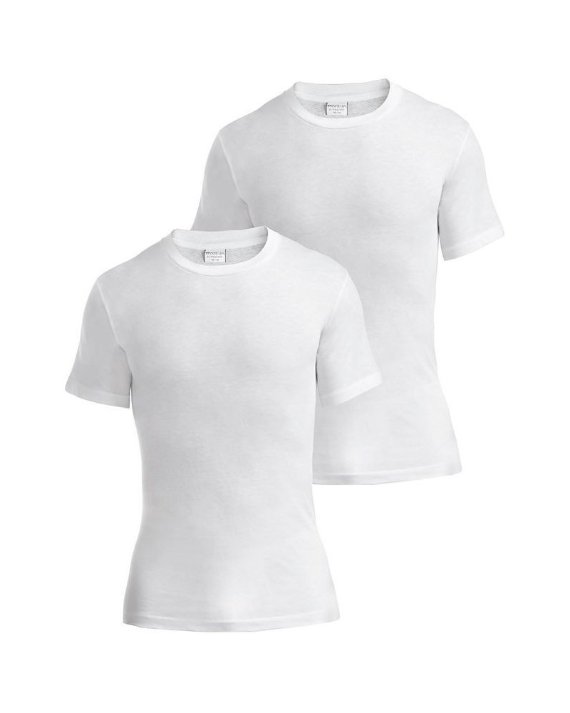 Men's Supreme Cotton Blend Crew Neck Undershirts, Pack of 2 White $36.58 Undershirt