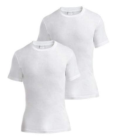 Men's Supreme Cotton Blend Crew Neck Undershirts, Pack of 2 White $36.58 Undershirt