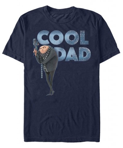 Minions Illumination Men's Despicable Me Gru The Cool Dad Short Sleeve T-Shirt Blue $17.84 T-Shirts