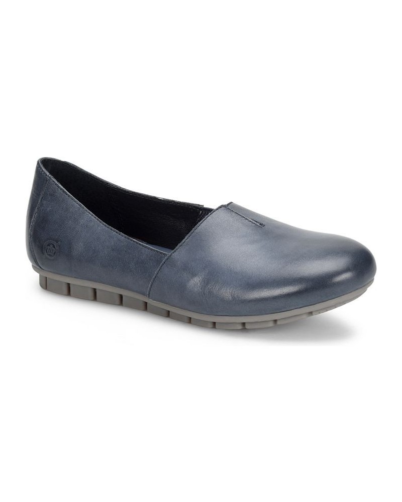 Women's Sebra Comfort Slip On Flats Blue $60.00 Shoes