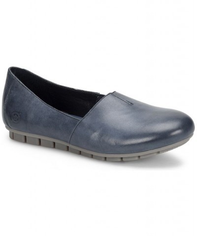 Women's Sebra Comfort Slip On Flats Blue $60.00 Shoes