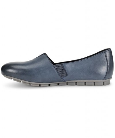 Women's Sebra Comfort Slip On Flats Blue $60.00 Shoes