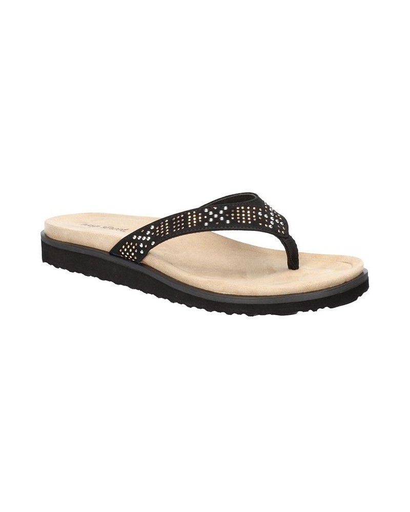 Women's Stevie Thong Sandals Black $29.90 Shoes