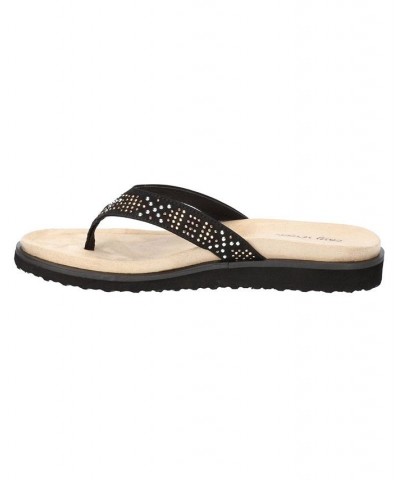 Women's Stevie Thong Sandals Black $29.90 Shoes