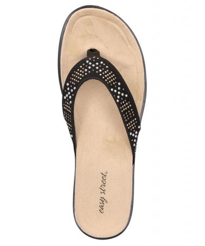 Women's Stevie Thong Sandals Black $29.90 Shoes