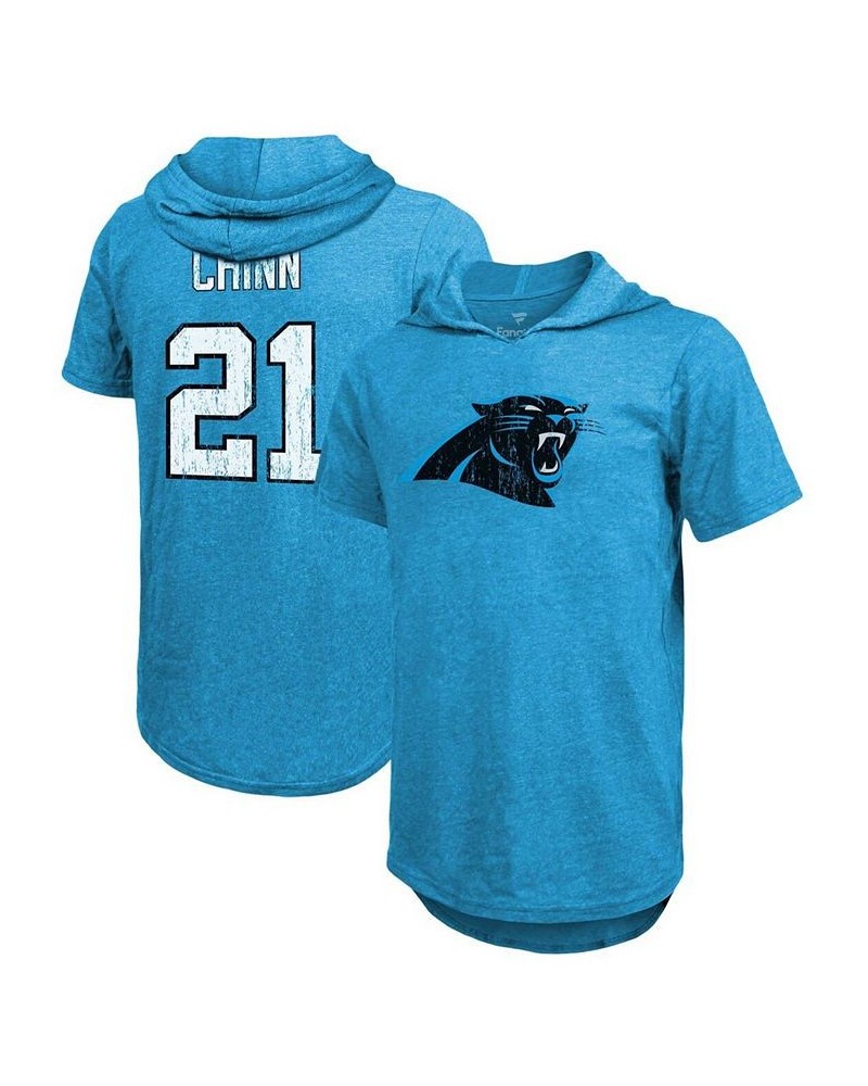 Men's Jeremy Chinn Blue Carolina Panthers Player Name Number Tri-Blend Hoodie T-shirt $26.00 T-Shirts