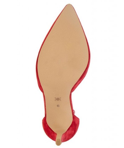 Women's Handi-3 Genuine Suede Pump Red $61.92 Shoes