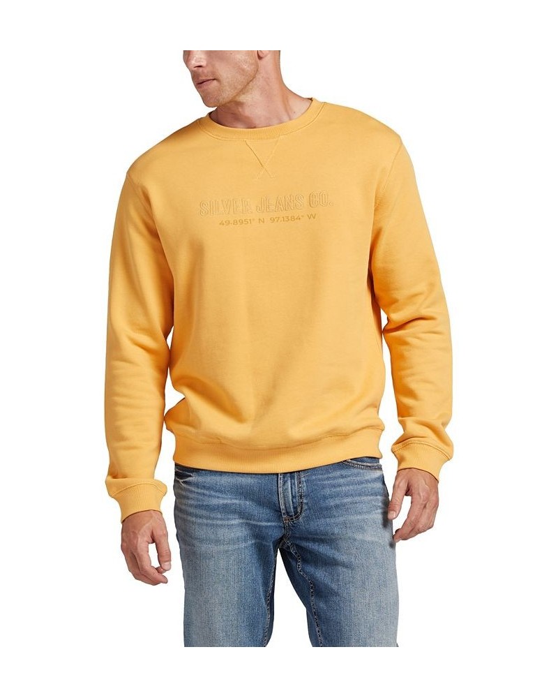 Men's Crewneck Sweatshirt Orange $25.52 Sweatshirt