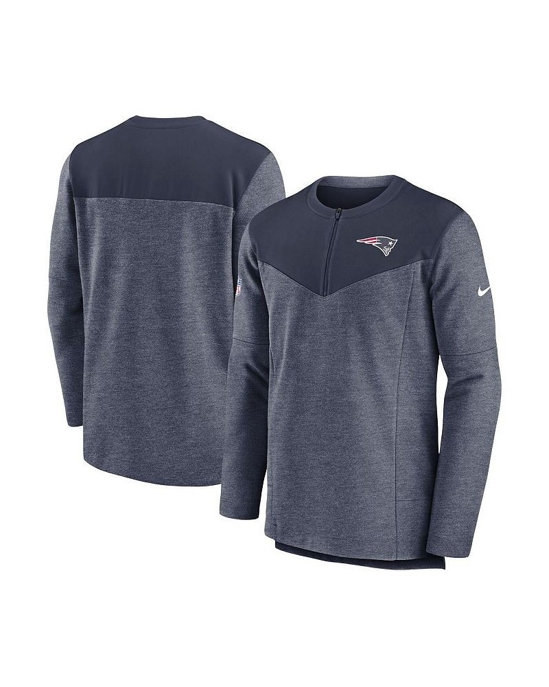 Men's Navy New England Patriots Sideline Lockup Performance Quarter-zip Jacket $44.65 Jackets