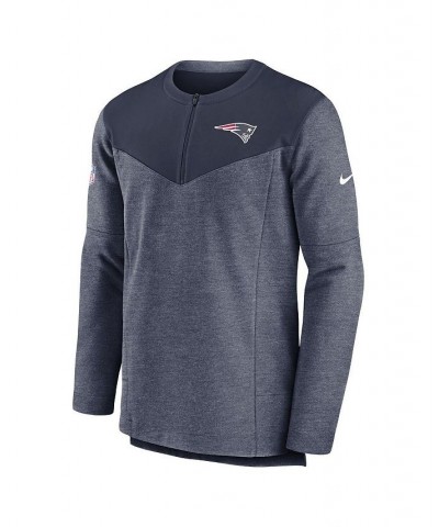 Men's Navy New England Patriots Sideline Lockup Performance Quarter-zip Jacket $44.65 Jackets