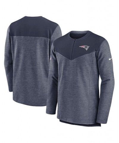 Men's Navy New England Patriots Sideline Lockup Performance Quarter-zip Jacket $44.65 Jackets