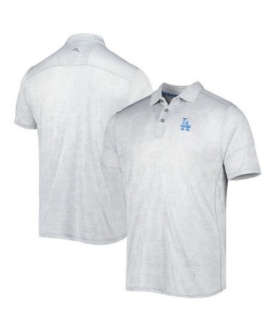 Men's Gray Los Angeles Dodgers IslandZone Pineapple Palm Coast Polo Shirt $46.20 Polo Shirts