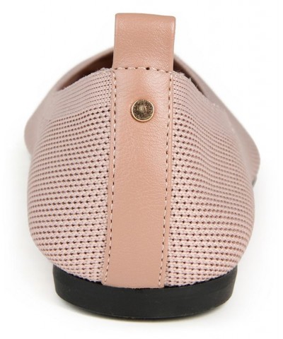 Women's Veata Soft Knit Flats Pink $40.79 Shoes