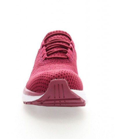 Women's Tour Knit Slide Slip On Sneakers Purple $41.98 Shoes