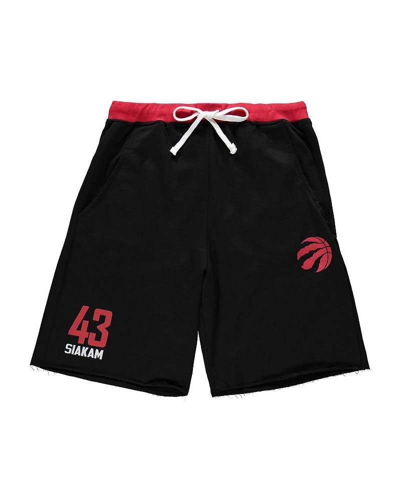 Men's Pascal Siakam Black, Red Toronto Raptors Big and Tall French Terry Name and Number Shorts $20.00 Shorts