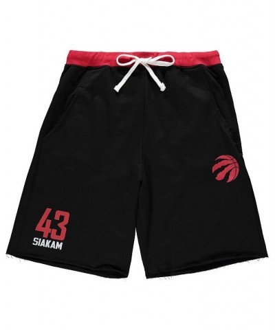 Men's Pascal Siakam Black, Red Toronto Raptors Big and Tall French Terry Name and Number Shorts $20.00 Shorts