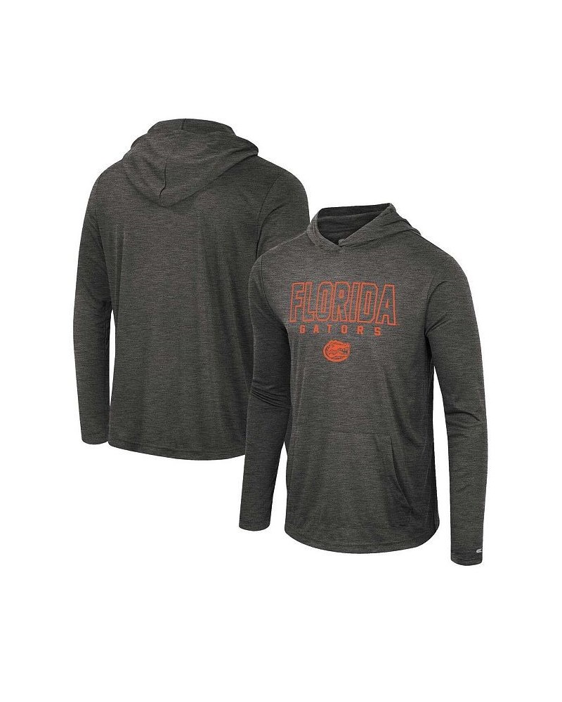 Men's Heather Black Florida Gators Slub Long Sleeve Hoodie T-shirt $37.79 T-Shirts