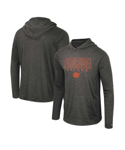 Men's Heather Black Florida Gators Slub Long Sleeve Hoodie T-shirt $37.79 T-Shirts