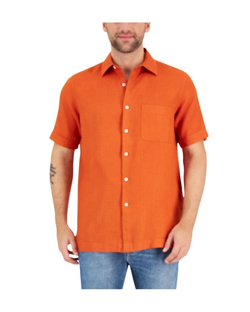 Men's 100% Linen Shirt PD06 $19.44 Shirts