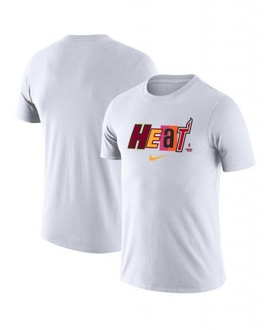 Men's White Miami Heat 2021/22 City Edition Essential Wordmark Collage T-shirt $17.64 T-Shirts