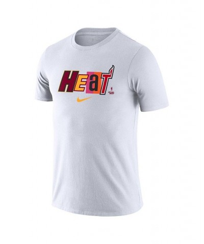 Men's White Miami Heat 2021/22 City Edition Essential Wordmark Collage T-shirt $17.64 T-Shirts