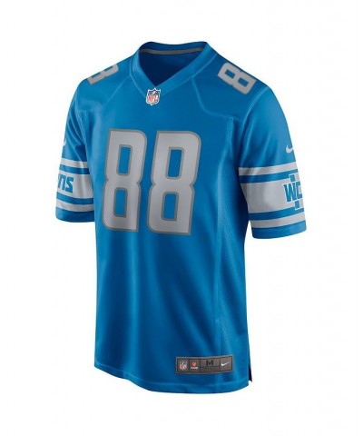 Men's Charlie Sanders Blue Detroit Lions Game Retired Player Jersey $70.00 Jersey