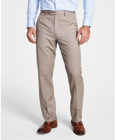 Men's Classic-Fit UltraFlex Stretch Plaid Suit Pants Tan/Beige $38.20 Suits