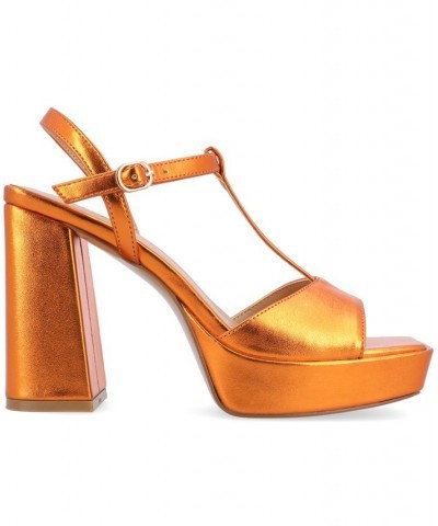 Women's Parson Platform Sandal Orange $44.00 Shoes