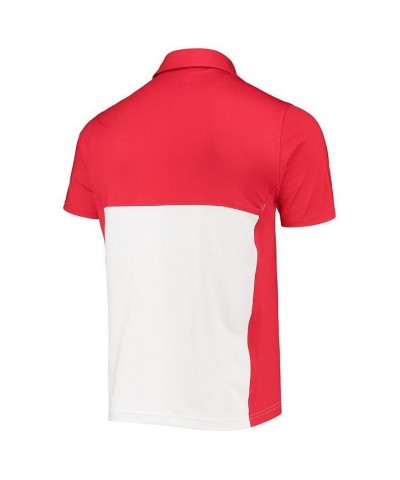 Men's Red, White Maryland Terrapins 2022 Blocked Coaches Performance Polo Shirt $42.63 Polo Shirts