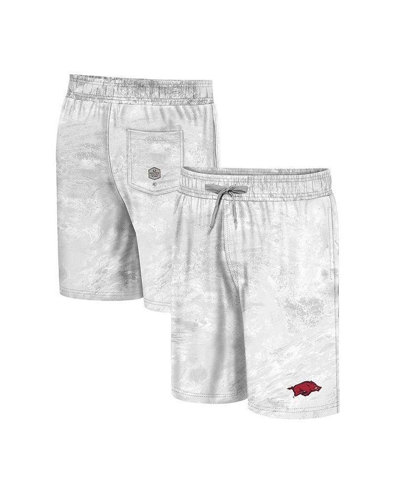 Men's White Arkansas Razorbacks Realtree Aspect Ohana Swim Shorts $30.79 Swimsuits