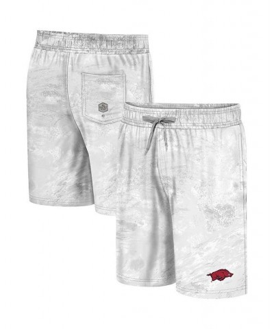 Men's White Arkansas Razorbacks Realtree Aspect Ohana Swim Shorts $30.79 Swimsuits