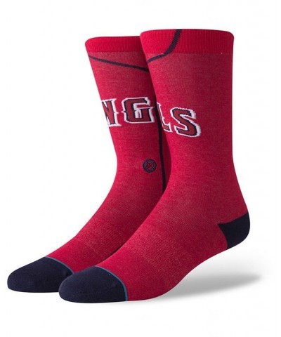 Men's Red Los Angeles Angels Alternate Jersey Crew Socks $14.83 Socks